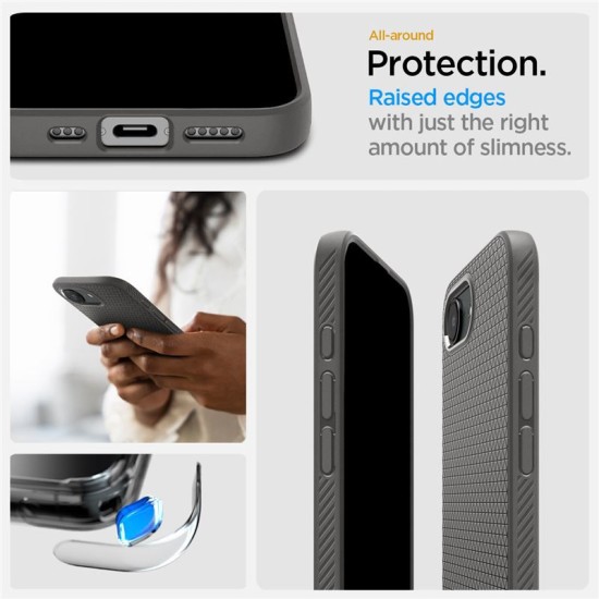 Husa Spigen Liquid Air pentru iPhone 16e, gri (Spigen, iPhone 16) by www.silkase.ro Husa Spigen Liquid Air pentru iPhone 16e, gri (iPhone 16, ACS09532) by www.silkase.ro