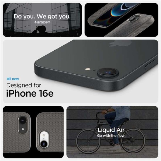 Husa Spigen Liquid Air pentru iPhone 16e, gri (Spigen, iPhone 16) by www.silkase.ro Husa Spigen Liquid Air pentru iPhone 16e, gri (iPhone 16, ACS09532) by www.silkase.ro