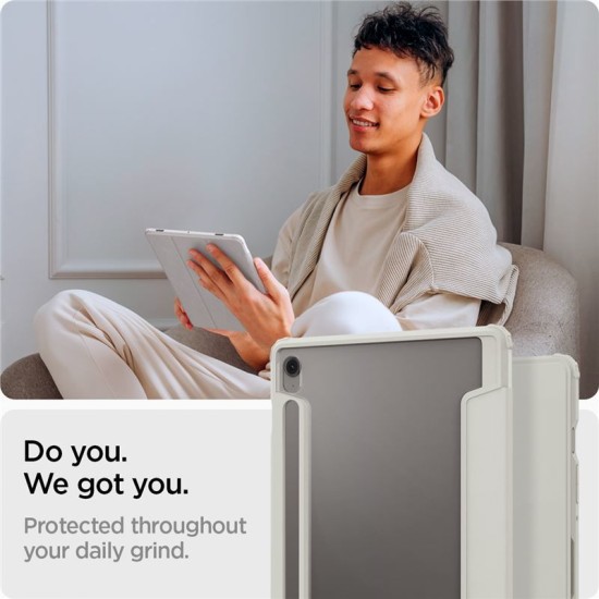 Husa de protectie Spigen Ultra Hybrid Pro pentru Samsung Galaxy Tab S10 FE, gri (Ingredi, ACS09533) by www.silkase.ro