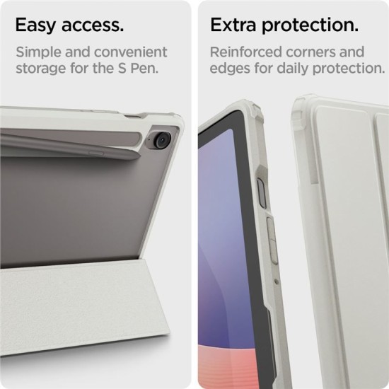 Husa de protectie Spigen Ultra Hybrid Pro pentru Samsung Galaxy Tab S10 FE, gri (Ingredi, ACS09533) by www.silkase.ro
