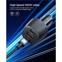 Incarcator auto Spigen Essential 113W, negru