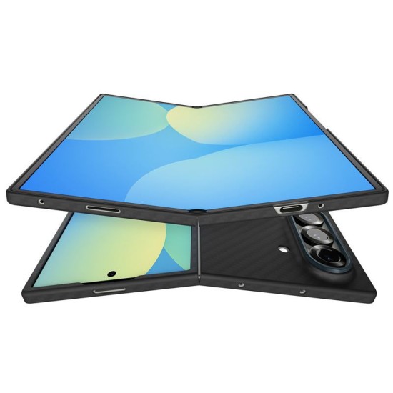Husa Spigen Air Skin pentru Samsung Galaxy Z Fold7, aramida neagra (Z Fold7, ACS09555) by www.silkase.ro