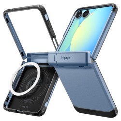 Husa Spigen Tough Armor Pro MagSafe pentru Samsung Galaxy Z Flip7, albastru sierra