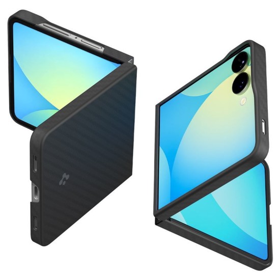 Husa Spigen Air Skin pentru Samsung Galaxy Z Flip7, aramida neagra (Z Flip7, ACS09564) by www.silkase.ro