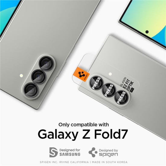 Folie sticla camere Spigen Glass tR EZ Fit Optik Pro pentru Samsung Galaxy Z Fold7, 2 seturi, negru (Spigen, Z Fold7) by www.silkase.ro Folie sticla camere Spigen Glass tR EZ Fit Optik Pro pentru Samsung Galaxy Z Fold7, 2 seturi, negru (Z Fold7, AGL09581) by www.silkase.ro
