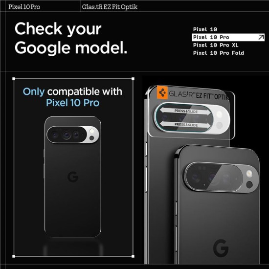 Set 2 folii Spigen Optik Pro HD pentru Google Pixel 10 Pro, camere (Pixel 10 Pro, AGL09662) by www.silkase.ro