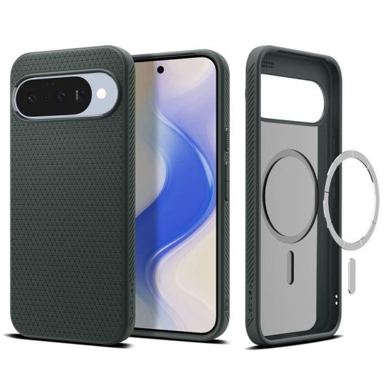 Husa Spigen Liquid Air MagSafe pentru Google Pixel 10 Pro/Pixel 10, verde abyss (Pixel 10 Pro, ACS09696) by www.silkase.ro