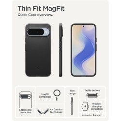 Husa Spigen Thin Fit MagSafe pentru Google Pixel 10 Pro/Pixel 10, negru