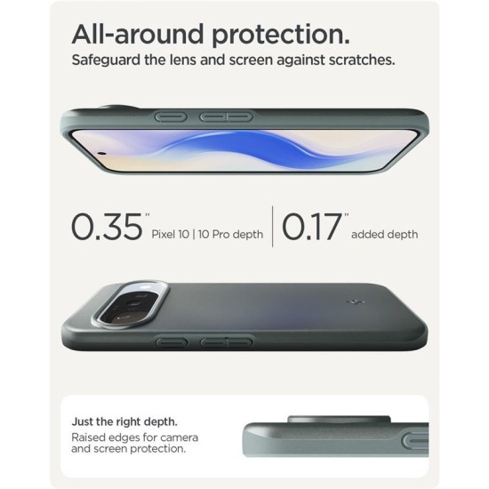 Husa Spigen Thin Fit MagSafe pentru Google Pixel 10 Pro/Pixel 10, verde sage (Spigen, Pixel 10 Pro) by www.silkase.ro Husa Spigen Thin Fit MagSafe pentru Google Pixel 10 Pro/Pixel 10, verde sage (Pixel 10 Pro, ACS09701) by www.silkase.ro