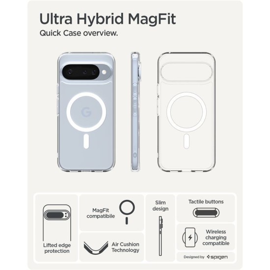 Husa Spigen Ultra Hybrid MagSafe pentru Google Pixel 10 Pro/Pixel 10, alb clear (Spigen, Pixel 10 Pro) by www.silkase.ro Husa Spigen Ultra Hybrid MagSafe pentru Google Pixel 10 Pro/Pixel 10, alb clear (Pixel 10 Pro, ACS09702) by www.silkase.ro