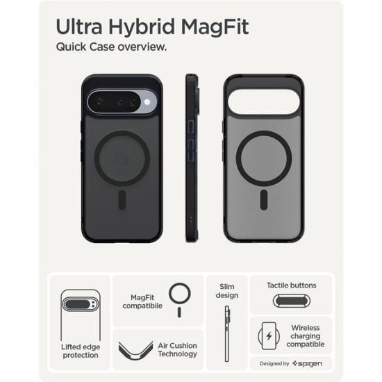 Husa Spigen Ultra Hybrid MagSafe pentru Google Pixel 10 Pro/Pixel 10, negru frost (Spigen, Pixel 10 Pro) by www.silkase.ro Husa Spigen Ultra Hybrid MagSafe pentru Google Pixel 10 Pro/Pixel 10, negru frost (Pixel 10 Pro, ACS09703) by www.silkase.ro