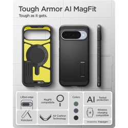 Husa Spigen Tough Armor MagSafe pentru Google Pixel 10 Pro/Pixel 10, negru