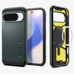 Husa Spigen Tough Armor MagSafe pentru Google Pixel 10 Pro/Pixel 10, verde abyss