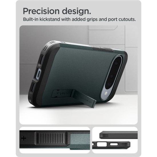 Husa Spigen Tough Armor MagSafe pentru Google Pixel 10 Pro/Pixel 10, verde abyss (Pixel 10 Pro, ACS09707) by www.silkase.ro