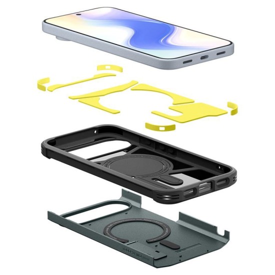 Husa Spigen Tough Armor MagSafe pentru Google Pixel 10 Pro/Pixel 10, verde abyss (Pixel 10 Pro, ACS09707) by www.silkase.ro