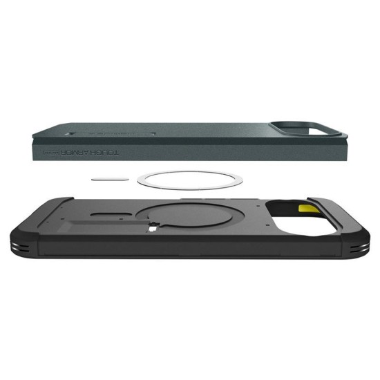 Husa Spigen Tough Armor MagSafe pentru Google Pixel 10 Pro/Pixel 10, verde abyss (Pixel 10 Pro, ACS09707) by www.silkase.ro