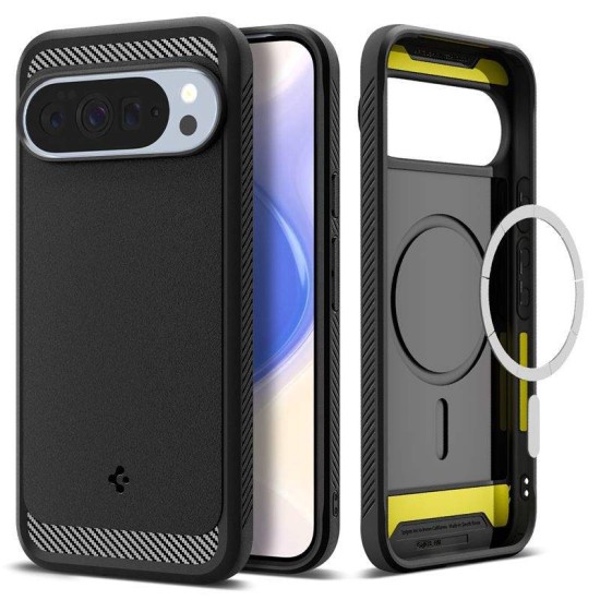 Husa Spigen Rugged Armor MagSafe pentru Google Pixel 10 Pro XL, negru mat (Pixel 10 Pro XL, ACS09721) by www.silkase.ro