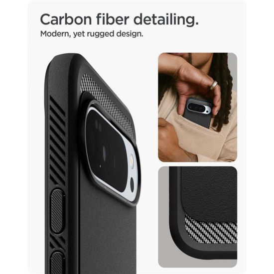 Husa Spigen Rugged Armor MagSafe pentru Google Pixel 10 Pro XL, negru mat (Pixel 10 Pro XL, ACS09721) by www.silkase.ro
