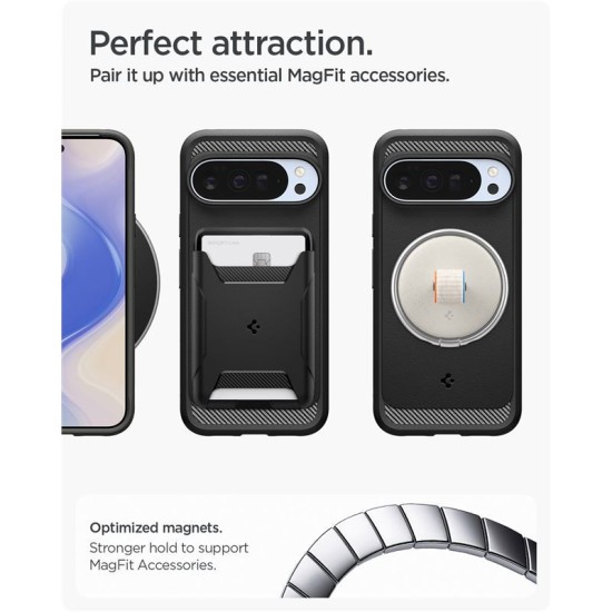 Husa Spigen Rugged Armor MagSafe pentru Google Pixel 10 Pro XL, negru mat (Pixel 10 Pro XL, ACS09721) by www.silkase.ro