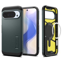 Husa Spigen Tough Armor MagSafe pentru Google Pixel 10 Pro XL, verde abyss