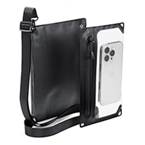 Husa impermeabila dubla tip borseta Spigen Aqua Shield A640, neagra (Ingredi, AMP09746) by www.silkase.ro