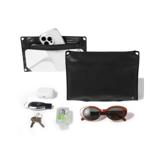 Husa impermeabila dubla tip borseta Spigen Aqua Shield A640, neagra (Ingredi, AMP09746) by www.silkase.ro