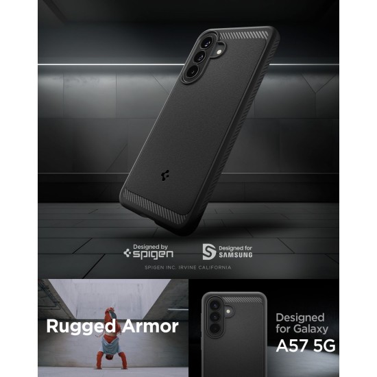 Husa Spigen Rugged Armor pentru Samsung Galaxy A57 5G, Matte Black Husa Spigen Rugged Armor pentru Samsung Galaxy A57 5G, Matte Black (A57, ACS09794) by www.silkase.ro
