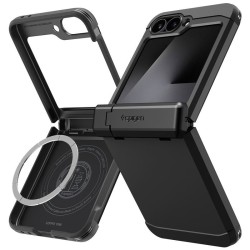 Husa ultra-rezistenta Spigen Tough Armor Pro MagSafe pentru Samsung Galaxy Z Flip 6/7 FE, neagra