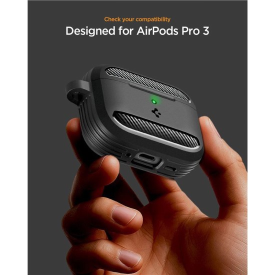 Husa de protectie robusta Spigen Rugged Armor pentru AirPods Pro 3, negru mat (Spigen, Ingredi) by www.silkase.ro Husa de protectie robusta Spigen Rugged Armor pentru AirPods Pro 3, negru mat (Pro 3, ACS09822) by www.silkase.ro