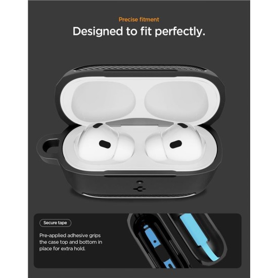 Husa de protectie robusta Spigen Rugged Armor pentru AirPods Pro 3, negru mat (Spigen, Ingredi) by www.silkase.ro Husa de protectie robusta Spigen Rugged Armor pentru AirPods Pro 3, negru mat (Pro 3, ACS09822) by www.silkase.ro