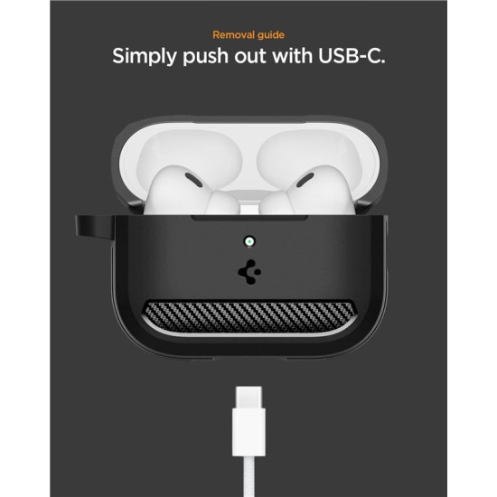 Husa de protectie robusta Spigen Rugged Armor pentru AirPods Pro 3, negru mat (Spigen, Ingredi) by www.silkase.ro Husa de protectie robusta Spigen Rugged Armor pentru AirPods Pro 3, negru mat (Pro 3, ACS09822) by www.silkase.ro