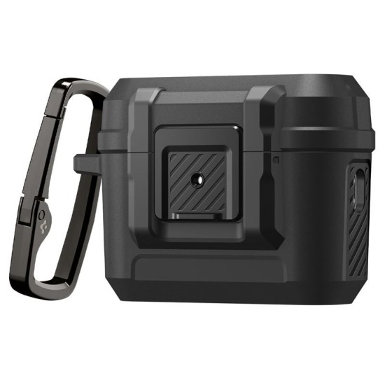 Husa cu sistem de blocare Spigen Lock Fit pentru AirPods Pro 3, negru mat (Spigen, Ingredi) by www.silkase.ro Husa cu sistem de blocare Spigen Lock Fit pentru AirPods Pro 3, negru mat (Pro 3, ACS09825) by www.silkase.ro