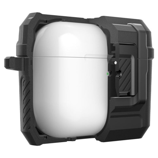Husa cu sistem de blocare Spigen Lock Fit pentru AirPods Pro 3, negru mat (Spigen, Ingredi) by www.silkase.ro Husa cu sistem de blocare Spigen Lock Fit pentru AirPods Pro 3, negru mat (Pro 3, ACS09825) by www.silkase.ro