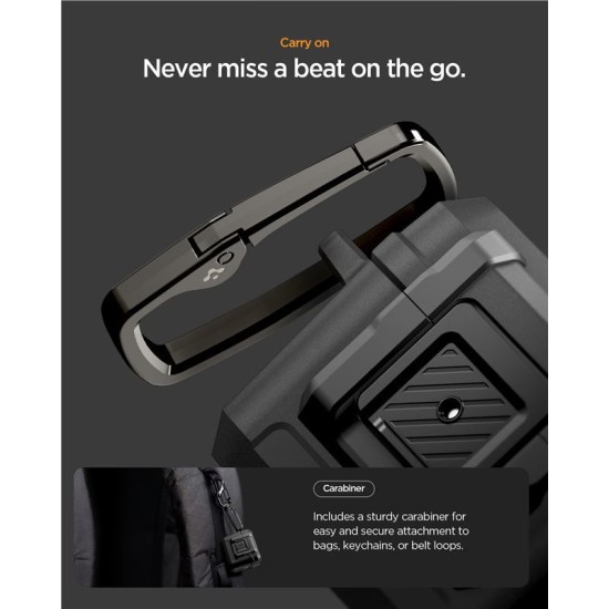 Husa cu sistem de blocare Spigen Lock Fit pentru AirPods Pro 3, negru mat (Spigen, Ingredi) by www.silkase.ro Husa cu sistem de blocare Spigen Lock Fit pentru AirPods Pro 3, negru mat (Pro 3, ACS09825) by www.silkase.ro