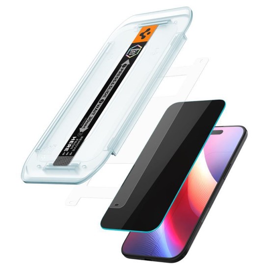 Set 2 folii de protectie Privacy Spigen Glas.tR EZ Fit pentru iPhone Air (iPhone Air, AGL09862) by www.silkase.ro