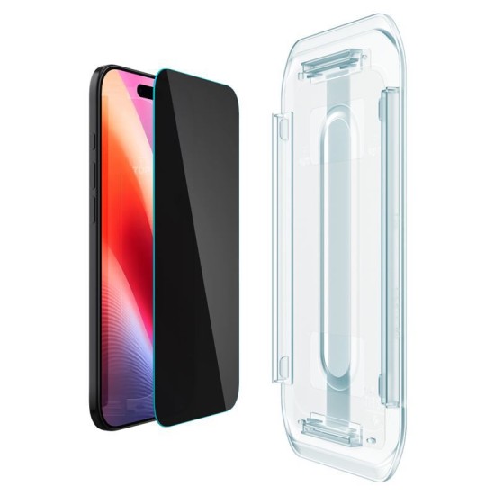 Set 2 folii de protectie Privacy Spigen Glas.tR EZ Fit pentru iPhone Air (iPhone Air, AGL09862) by www.silkase.ro