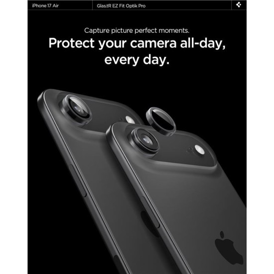 Set 2 protectii de camera Spigen Glas.tR EZ Fit Optik Pro pentru iPhone Air, negre (Spigen, Ingredi) by www.silkase.ro Set 2 protectii de camera Spigen Glas.tR EZ Fit Optik Pro pentru iPhone Air, negre (iPhone Air, AGL09863) by www.silkase.ro
