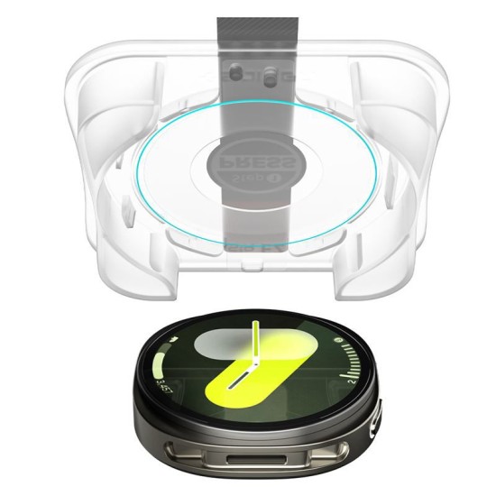 Set 2 folii Spigen Glass tR EZ Fit pentru Samsung Galaxy Watch 8 (44mm), transparent (Galaxy Watch 8, AGL09876) by www.silkase.ro