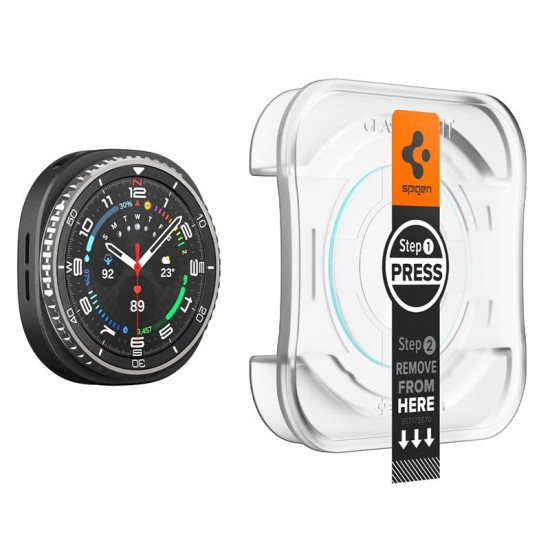 Set 2 folii de sticla Spigen Glas.tR EZ Fit pentru Samsung Galaxy Watch 8 Classic (46mm) (Spigen, Ingredi) by www.silkase.ro SPIGEN Set 2 Folii Sticlă Glas.tR EZ Fit Samsung Galaxy Watch 8 Classic (46mm - 1.5 inch) (Ingredi, AGL09877) by www.silkase.ro