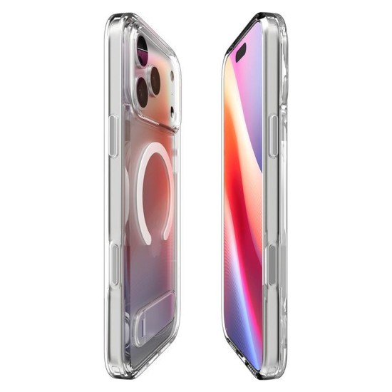 Husa hibrida cu stand Spigen Ultra Hybrid S MagSafe pentru iPhone 17 Pro Max, transparenta (Spigen, Ingredi) by www.silkase.ro Husa hibrida cu stand Spigen Ultra Hybrid S MagSafe pentru iPhone 17 Pro Max, transparenta (iPhone 17 Pro Max, ACS09893) by www.silkase.ro