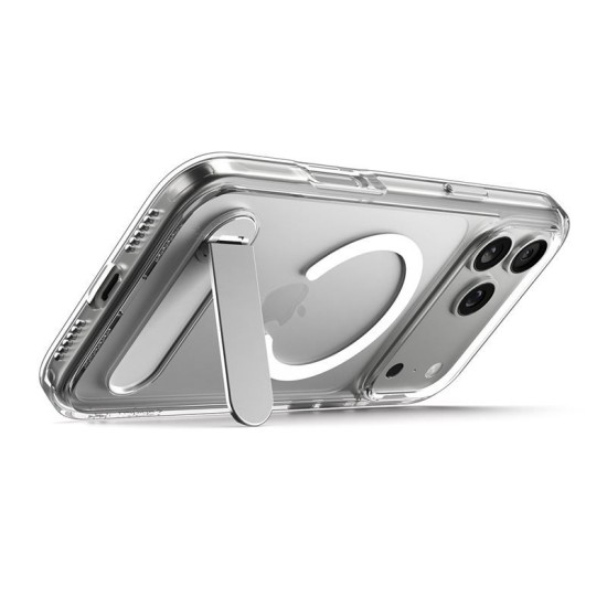 Husa hibrida cu stand Spigen Ultra Hybrid S MagSafe pentru iPhone 17 Pro Max, transparenta (Spigen, Ingredi) by www.silkase.ro Husa hibrida cu stand Spigen Ultra Hybrid S MagSafe pentru iPhone 17 Pro Max, transparenta (iPhone 17 Pro Max, ACS09893) by www.silkase.ro