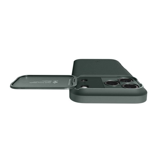 Husa cu protectie camera Spigen Optik Armor MagSafe pentru iPhone 17 Pro Max, verde abis (iPhone 17 Pro Max, ACS09901) by www.silkase.ro