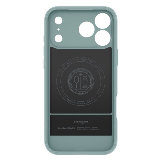 Husa de protectie Spigen Parallax S MagSafe pentru iPhone 17 Pro Max, verde salvie (iPhone 17 Pro Max, ACS09912) by www.silkase.ro