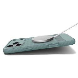 Husa de protectie Spigen Parallax S MagSafe pentru iPhone 17 Pro Max, verde salvie Husa de protectie Spigen Parallax S MagSafe pentru iPhone 17 Pro Max, verde salvie