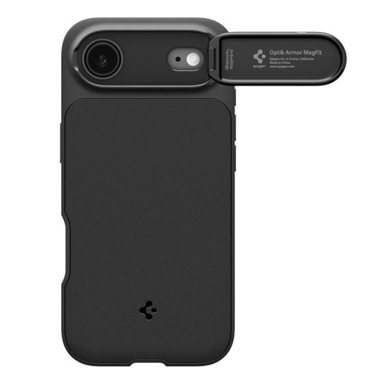 Husa cu protectie camera Spigen Optik Armor MagSafe pentru iPhone Air, neagra (iPhone Air, ACS09930) by www.silkase.ro