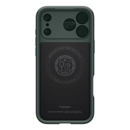 Husa cu protectie camera Spigen Optik Armor MagSafe pentru iPhone 17 Pro, verde abis (Spigen, Ingredi) by www.silkase.ro Husa cu protectie camera Spigen Optik Armor MagSafe pentru iPhone 17 Pro, verde abis (iPhone 17 Pro, ACS09954) by www.silkase.ro