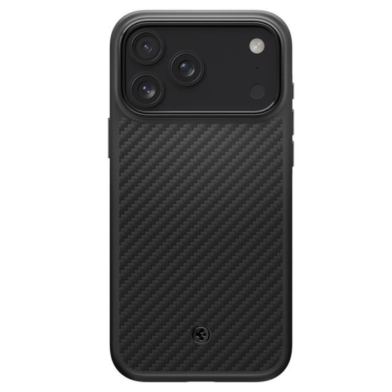 Husa premium din fibra de aramida Spigen Enzo Aramid T pentru iPhone 17 Pro, neagra (iPhone 17 Pro, ACS09959) by www.silkase.ro