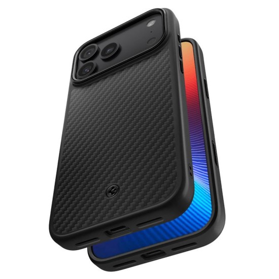 Husa premium din fibra de aramida Spigen Enzo Aramid T pentru iPhone 17 Pro, neagra (iPhone 17 Pro, ACS09959) by www.silkase.ro