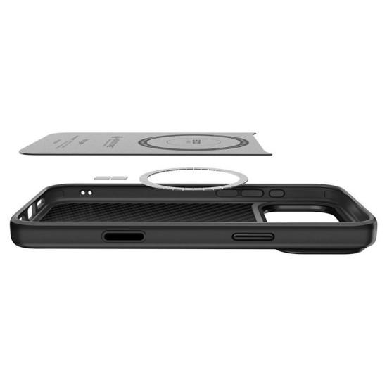 Husa premium din fibra de aramida Spigen Enzo Aramid T pentru iPhone 17 Pro, neagra (iPhone 17 Pro, ACS09959) by www.silkase.ro