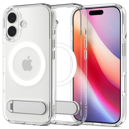 Husa hibrida cu stand Spigen Ultra Hybrid S MagSafe pentru iPhone 17, transparenta (Ingredi, ACS09981) by www.silkase.ro